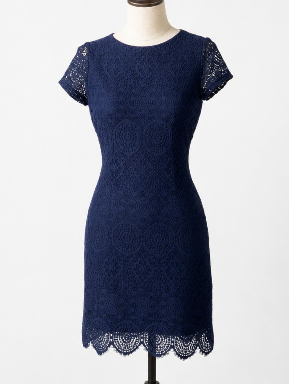 Laundry by Shelli Segal Lace Sheath Dress • Feminine Sapphire Navy Blue • SIZE 0